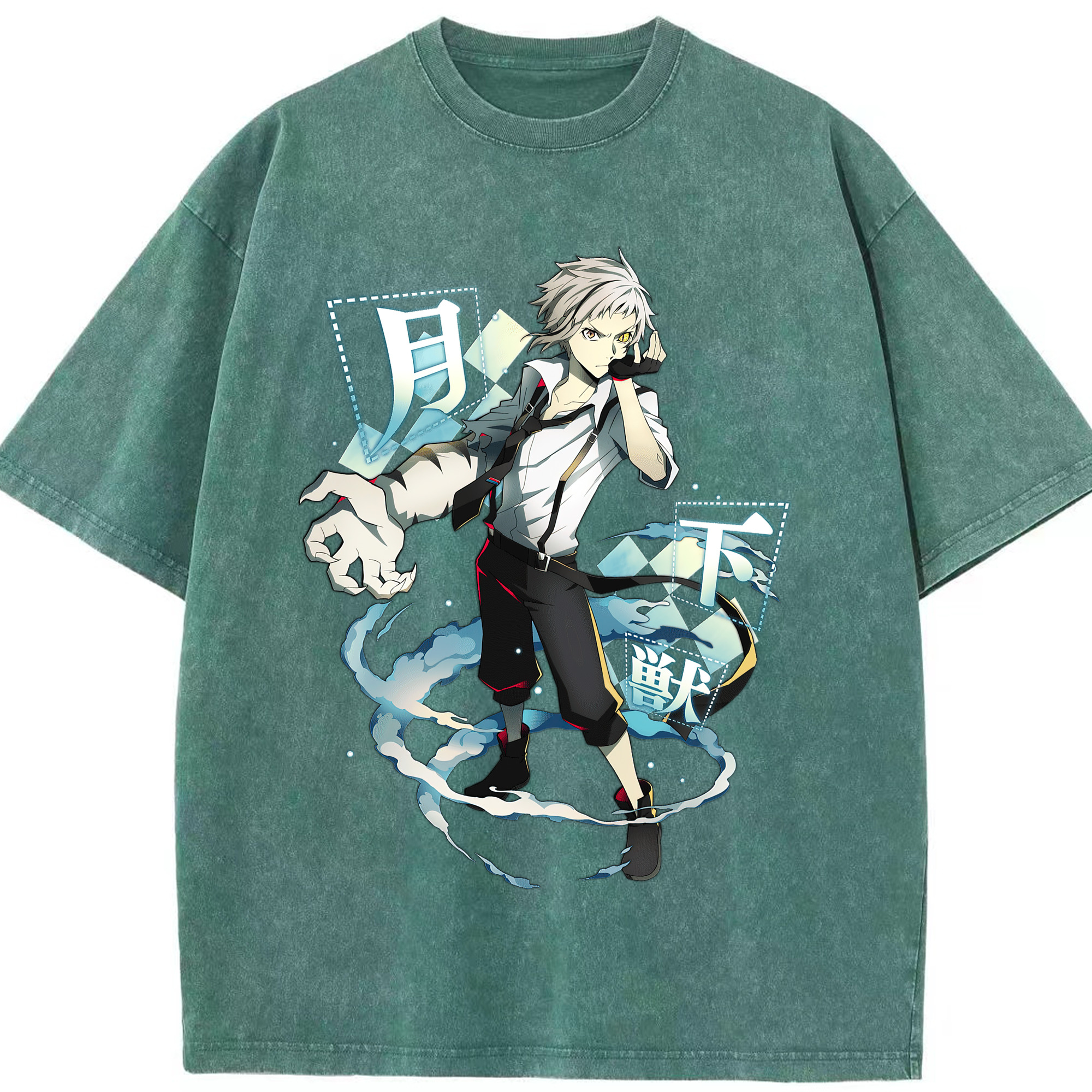 （画像用） 文豪ストレイドッグス Bungo Stray Dogs 綿100% ヴィンテージ風 半袖Tシャツ（フロントプリント）